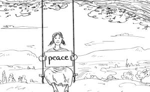 Sidcotians in WW1 - Peace cartoon